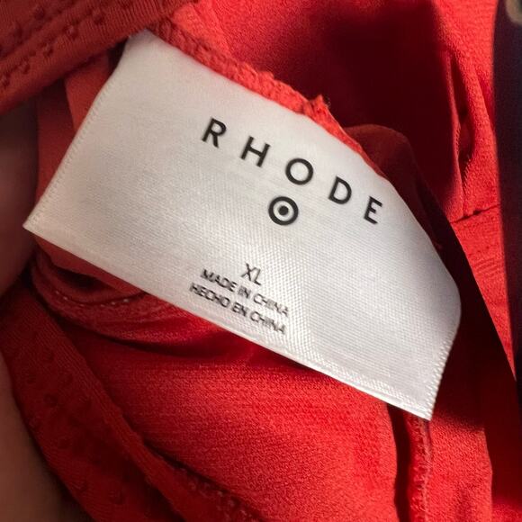 Rhode for Target Embossed Dot Ruffle Red One Piece Swimsuit Size XL - Picture 11 of 13